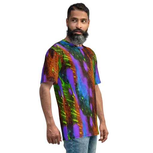 Feral Fluorescence on a Men's Crew Neck T-Shirt