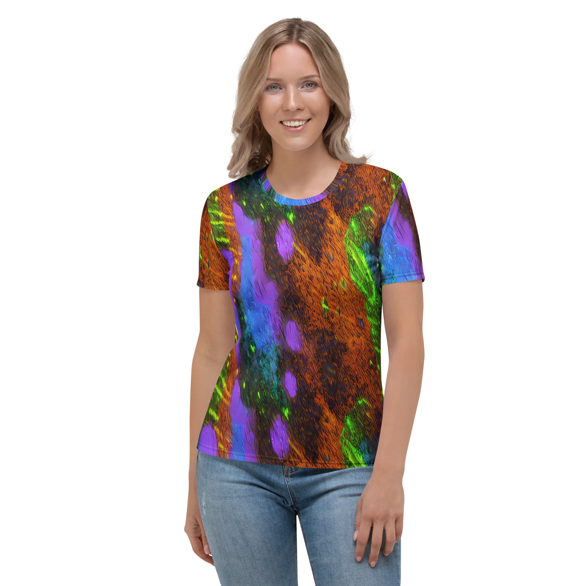 Feral Fluorescence on Women's Crew Neck T-Shirt — Front