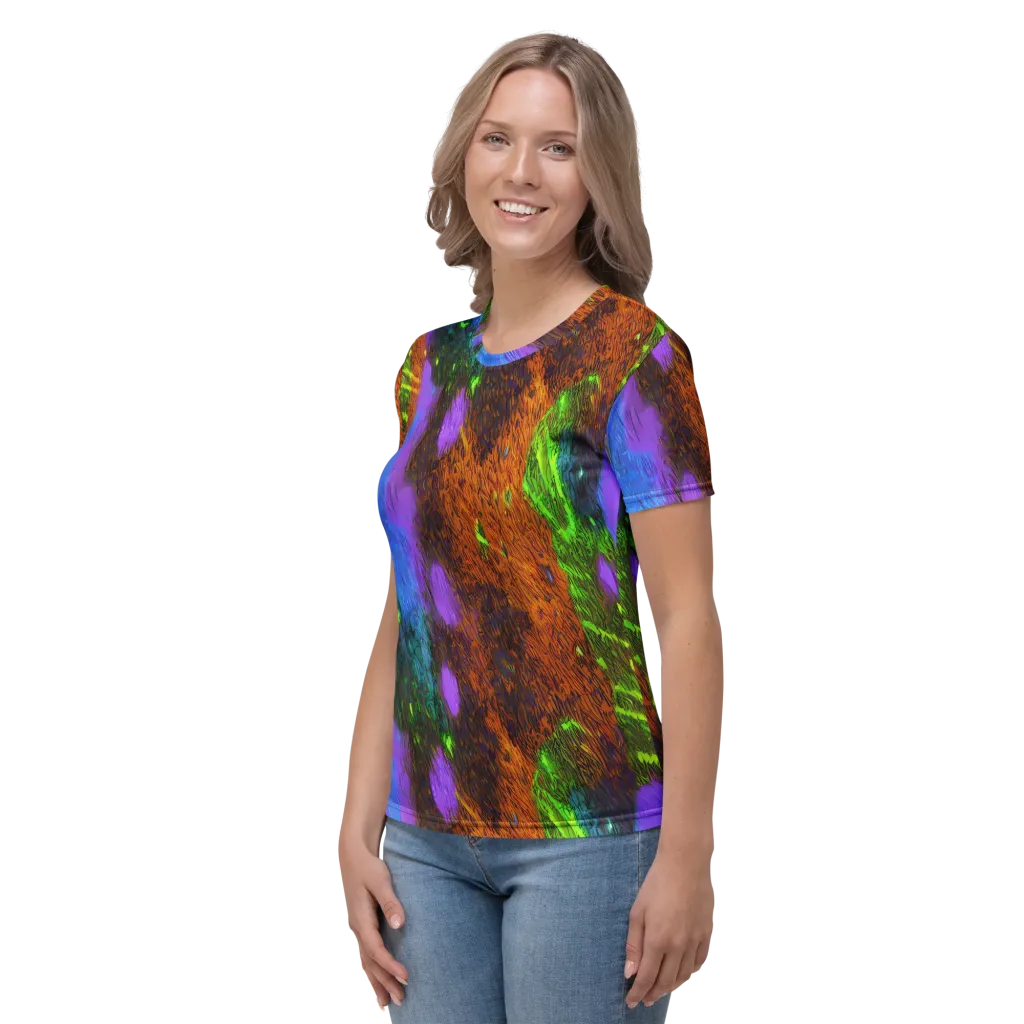 Feral Fluorescence on Women's Crew Neck T-Shirt — Left