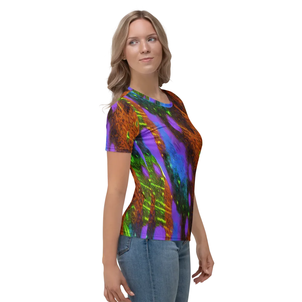 Feral Fluorescence on Women's Crew Neck T-Shirt — Right