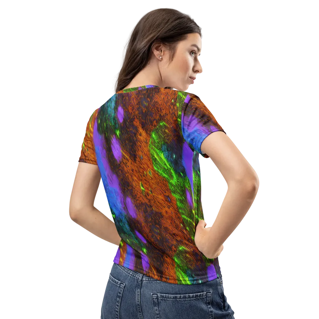 Feral Fluorescence on Women's Crew Neck T-Shirt — Back