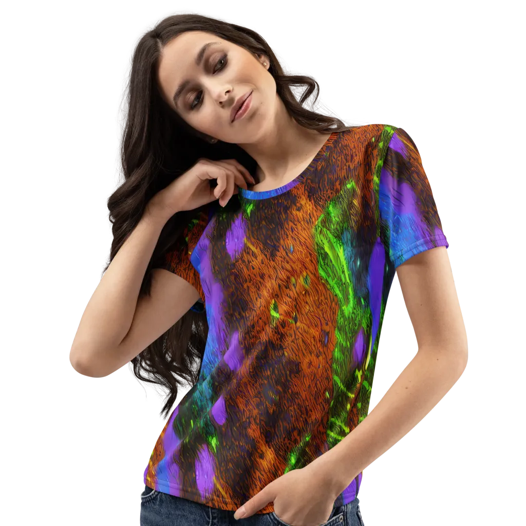 Feral Fluorescence on Women's Crew Neck T-Shirt — Left Front