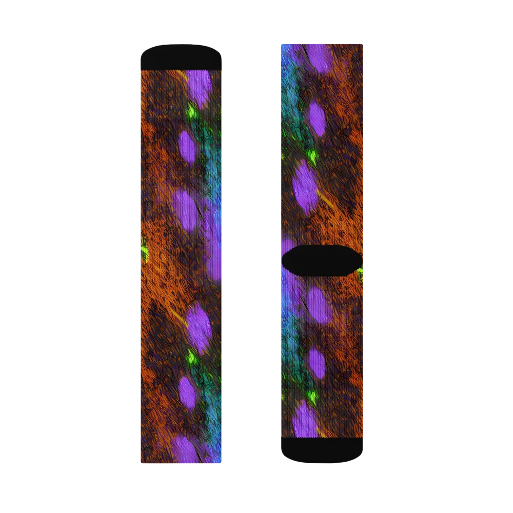 Feral Fluorescence on Socks — Left Sock