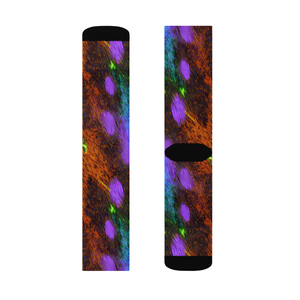 Feral Fluorescence on Socks — Right Sock