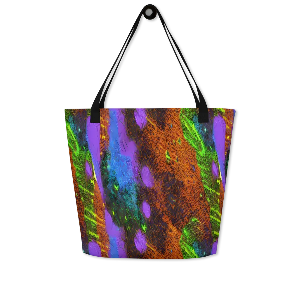 Feral Fluorescence on Large Tote Bag W/ Pocket — Front