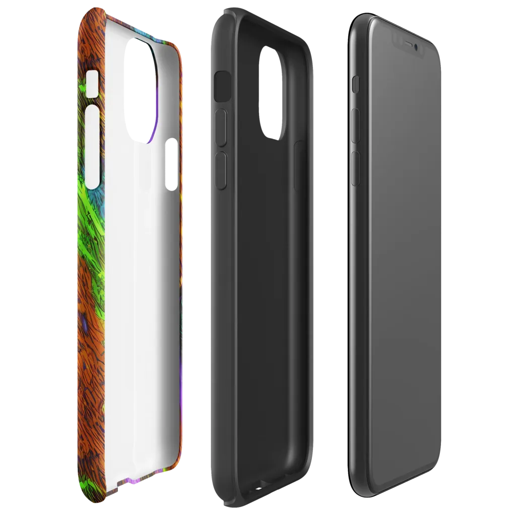Feral Fluorescence on Tough Case for iPhone® — Right