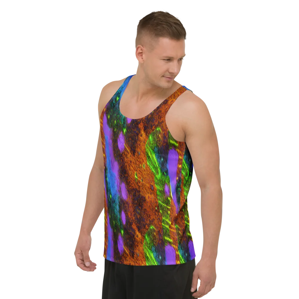 Feral Fluorescence on Men's Tank Top — Left Front