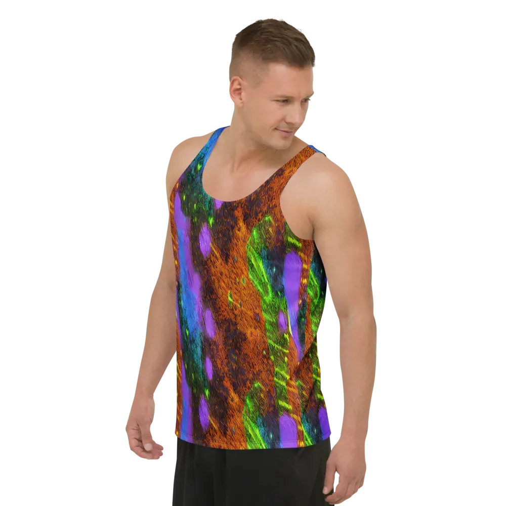 Feral Fluorescence on Men's Tank Top — Left Front