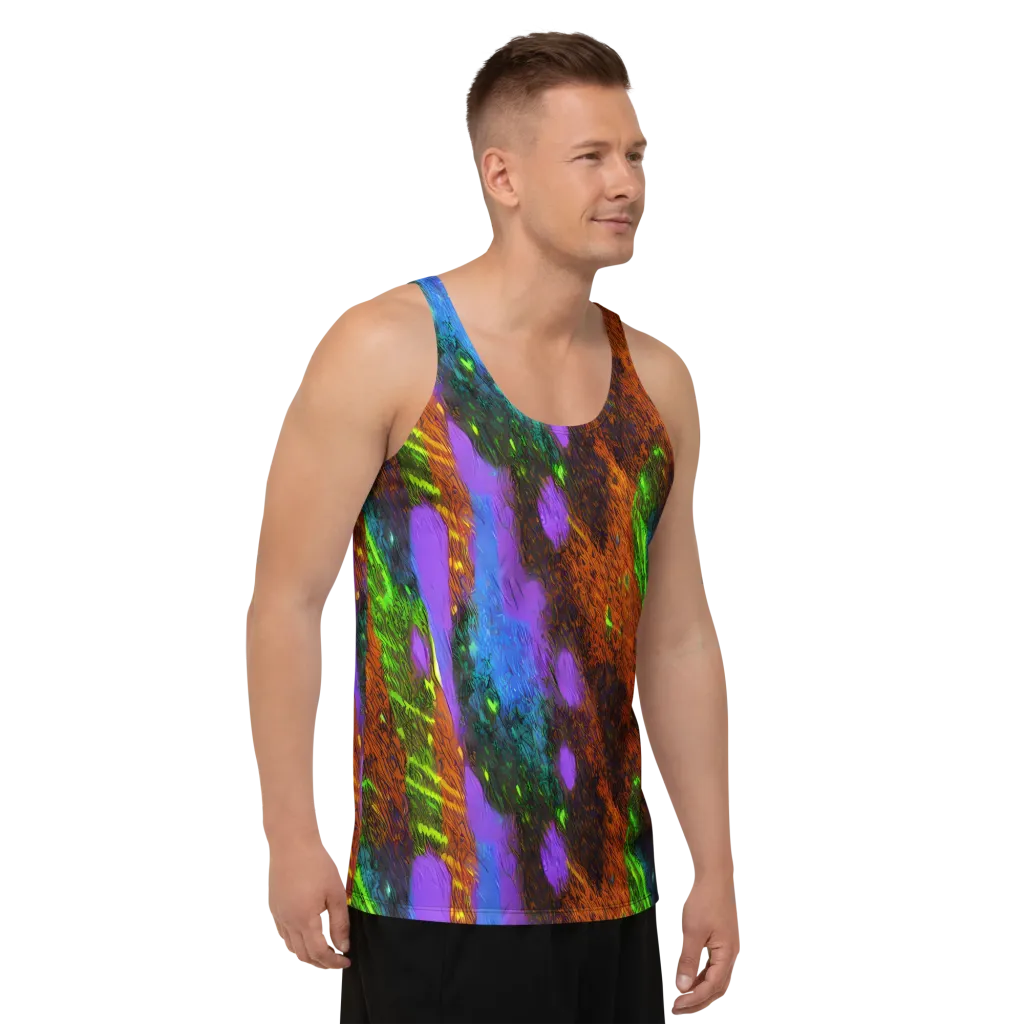 Feral Fluorescence on Men's Tank Top — Right Front