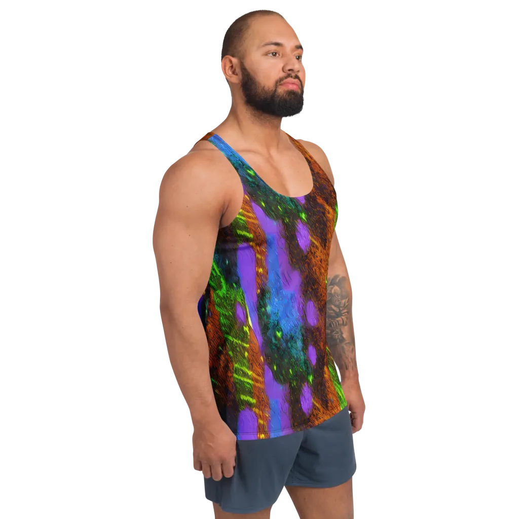 Feral Fluorescence on Men's Tank Top — Right Front