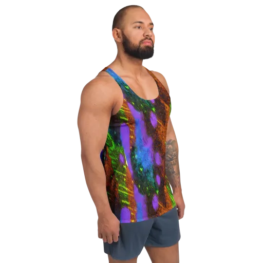 Feral Fluorescence on a Men's Tank Top