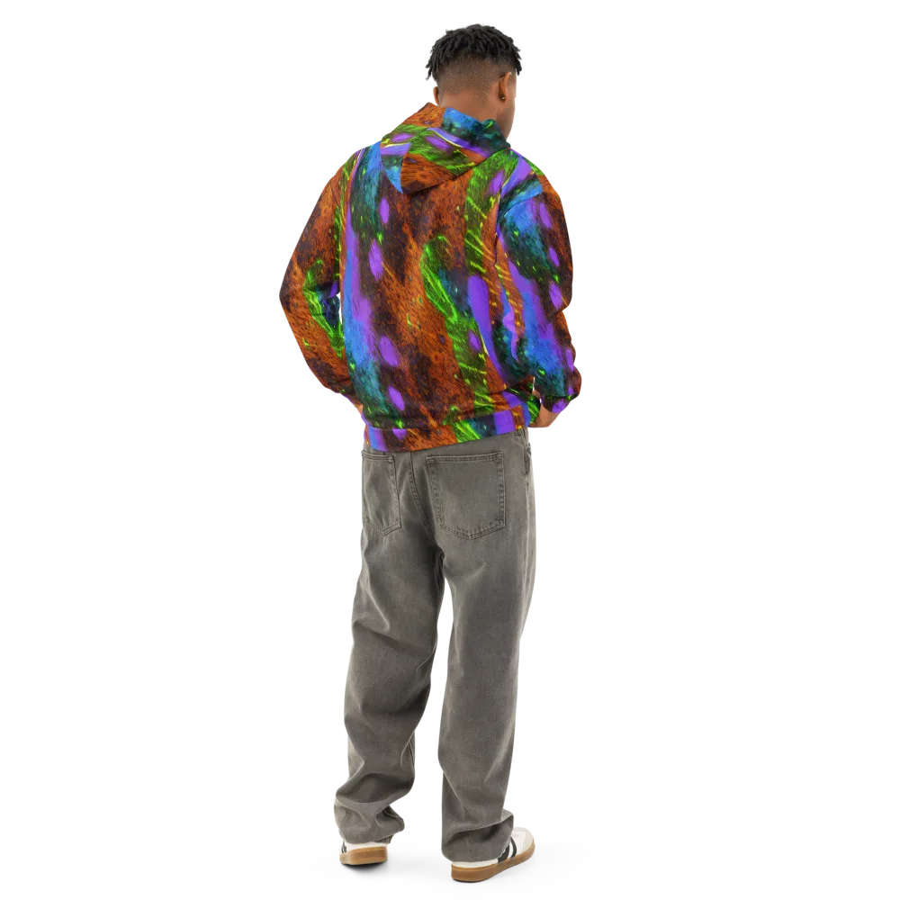 Feral Fluorescence on Cotton Hoodie — Back