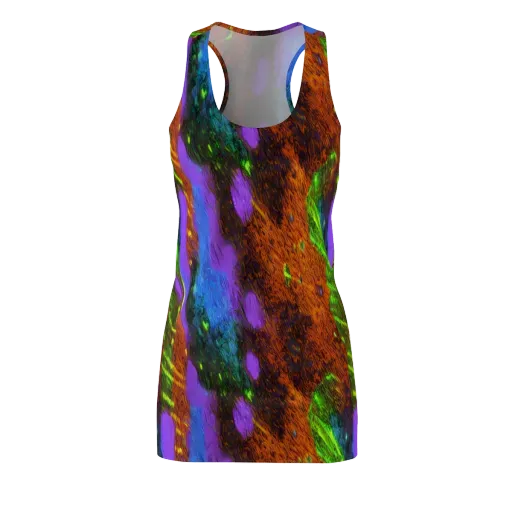 Feral Fluorescence on a Racerback Dress