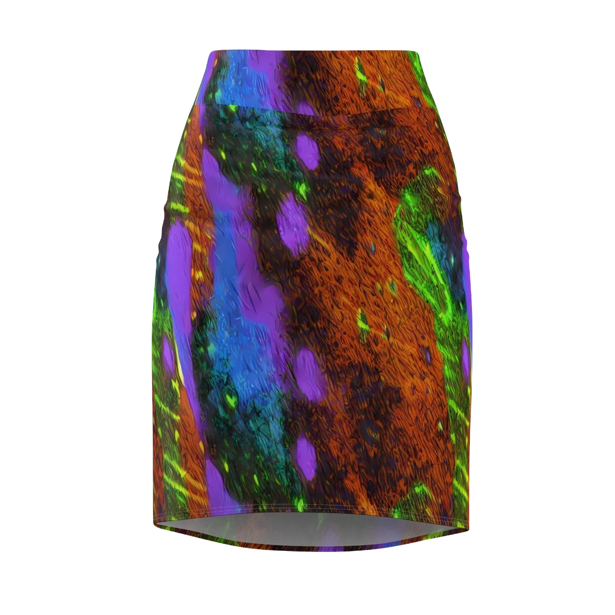 Feral Fluorescence on Pencil Skirt — Front