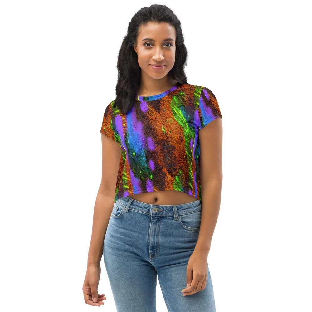 Feral Fluorescence on Crop Tee — Front
