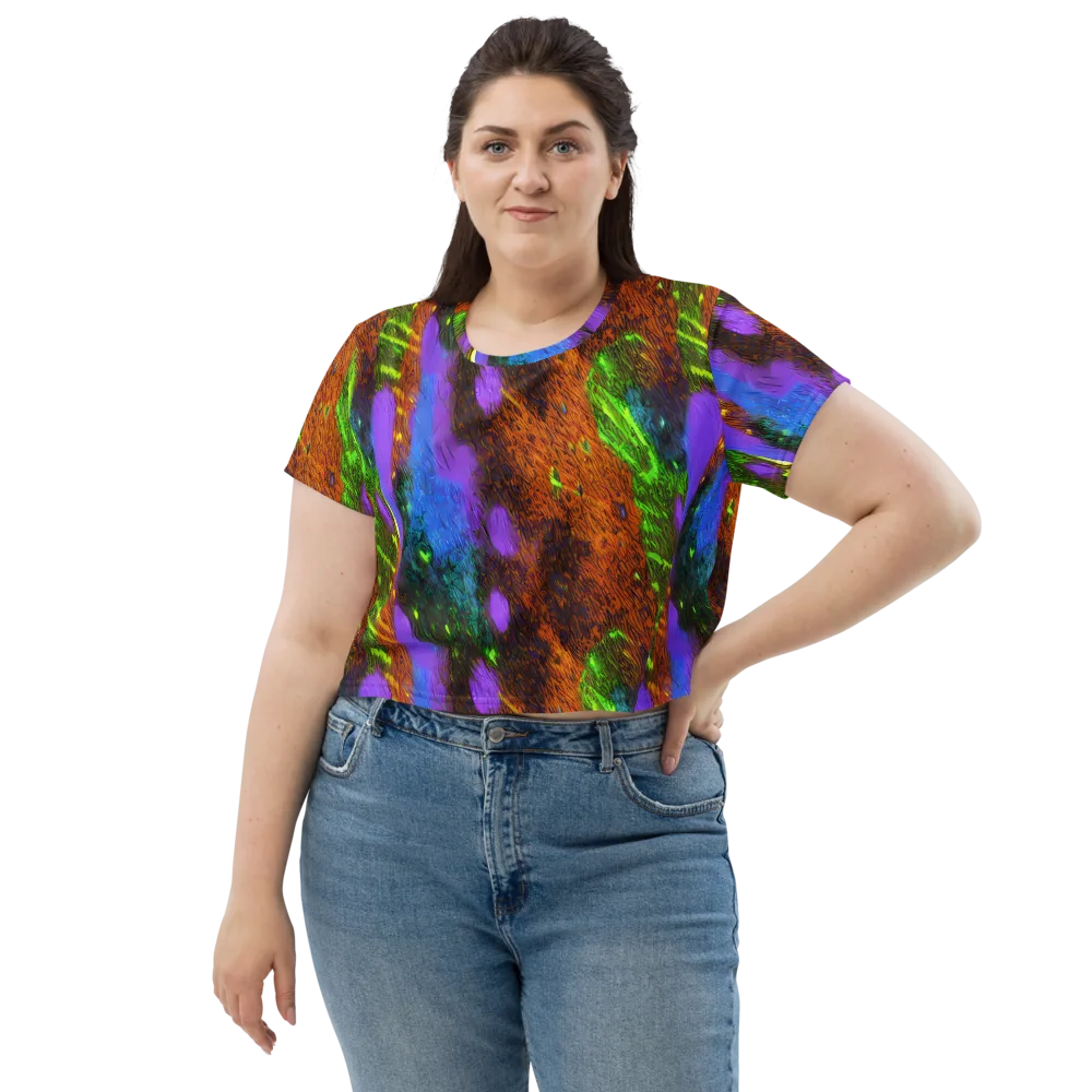 Feral Fluorescence on Crop Tee — Front