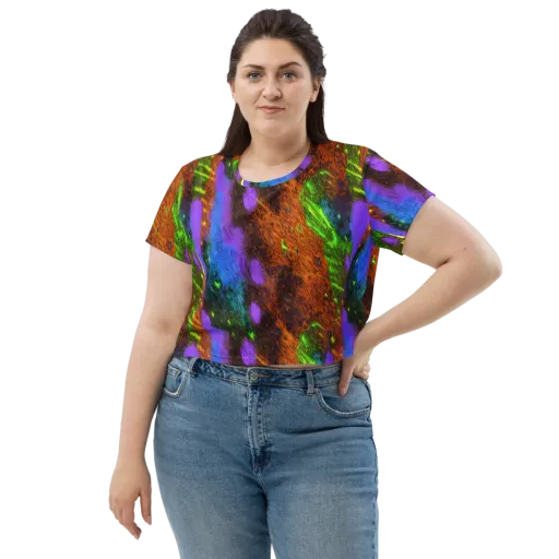 Feral Fluorescence on a Crop Tee