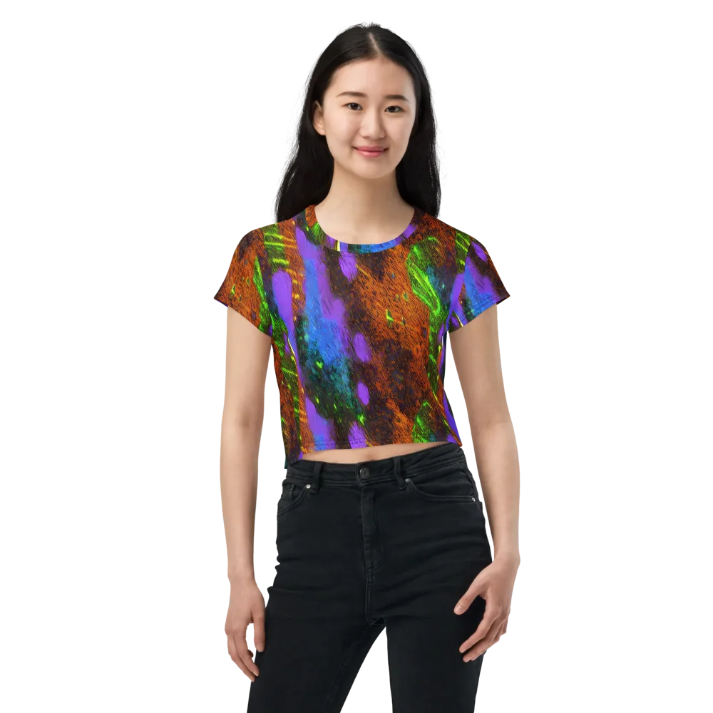 Feral Fluorescence on Crop Tee — Front