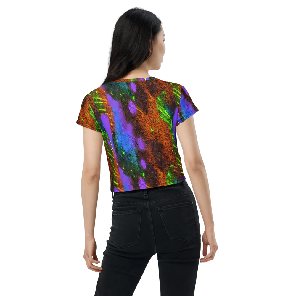 Feral Fluorescence on Crop Tee — Back