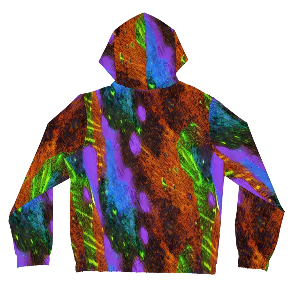 Feral Fluorescence on Women's Full-Zip Hoodie — Back