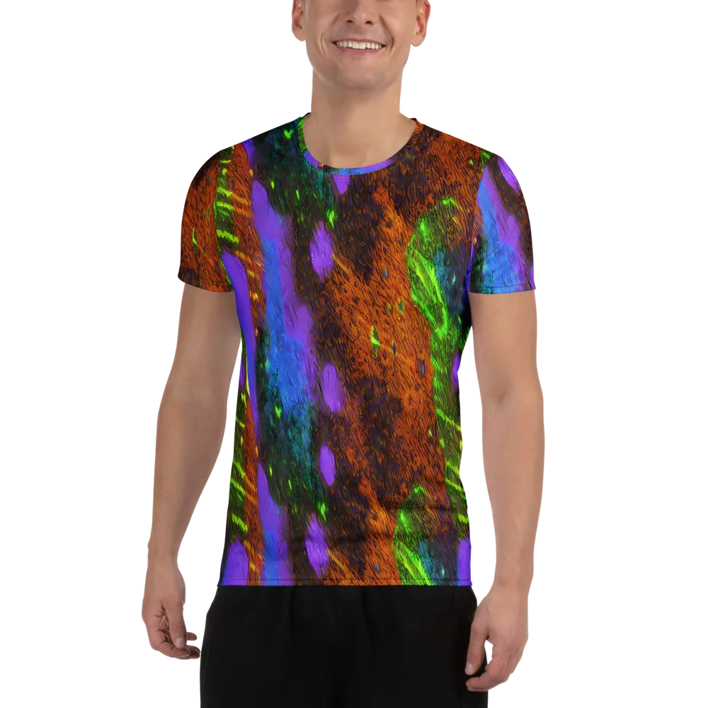 Feral Fluorescence on Men's Athletic T-Shirt — Front