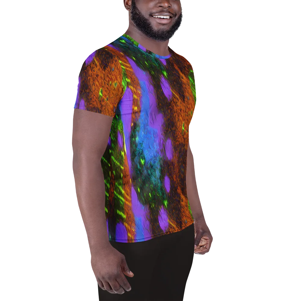 Feral Fluorescence on Men's Athletic T-Shirt — Right