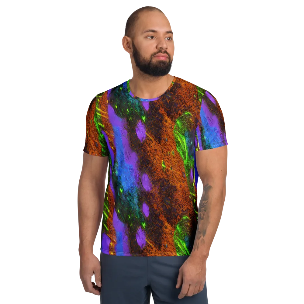 Feral Fluorescence on Men's Athletic T-Shirt — Front