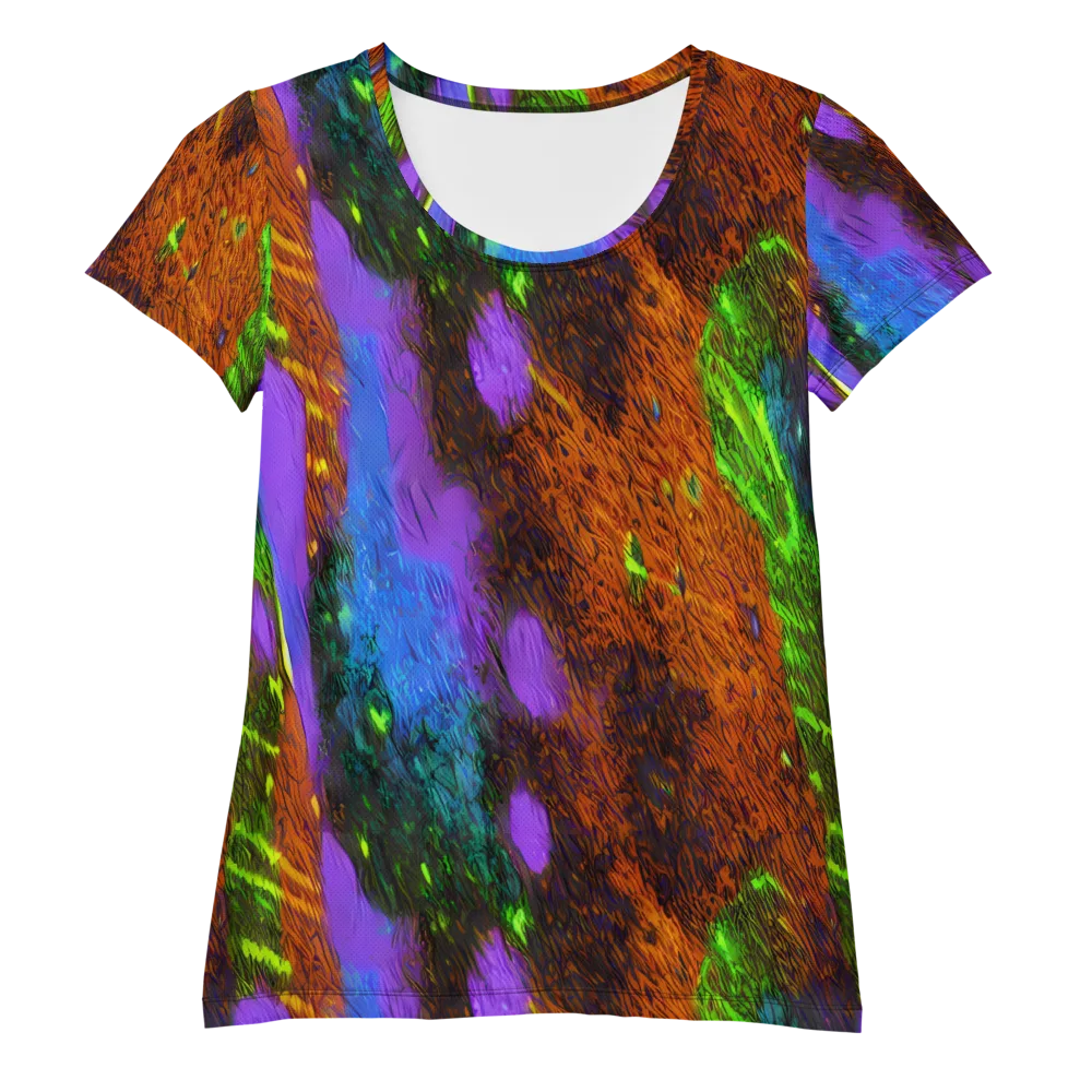 Feral Fluorescence on Women's Athletic T-Shirt — Front