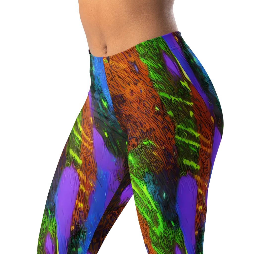 Feral Fluorescence on Leggings — Left Front