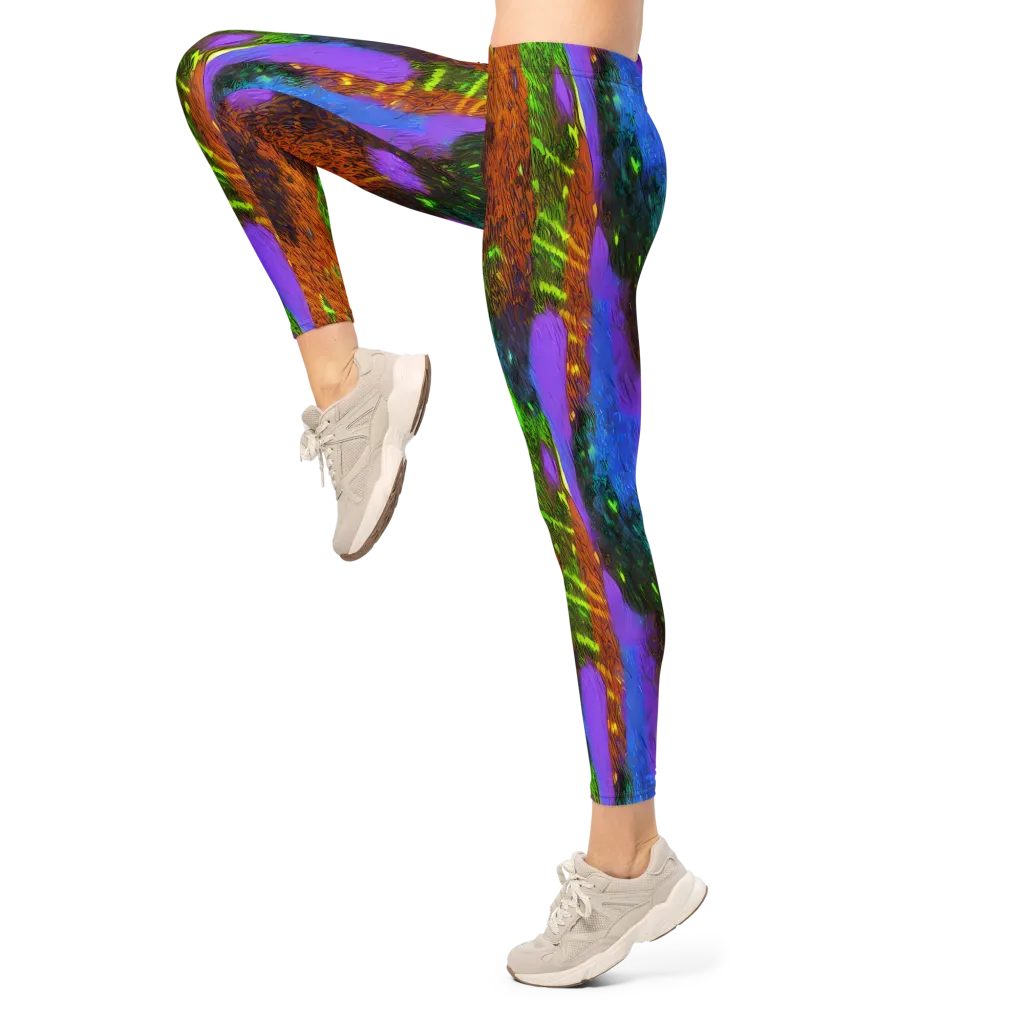 Feral Fluorescence on Leggings — Left