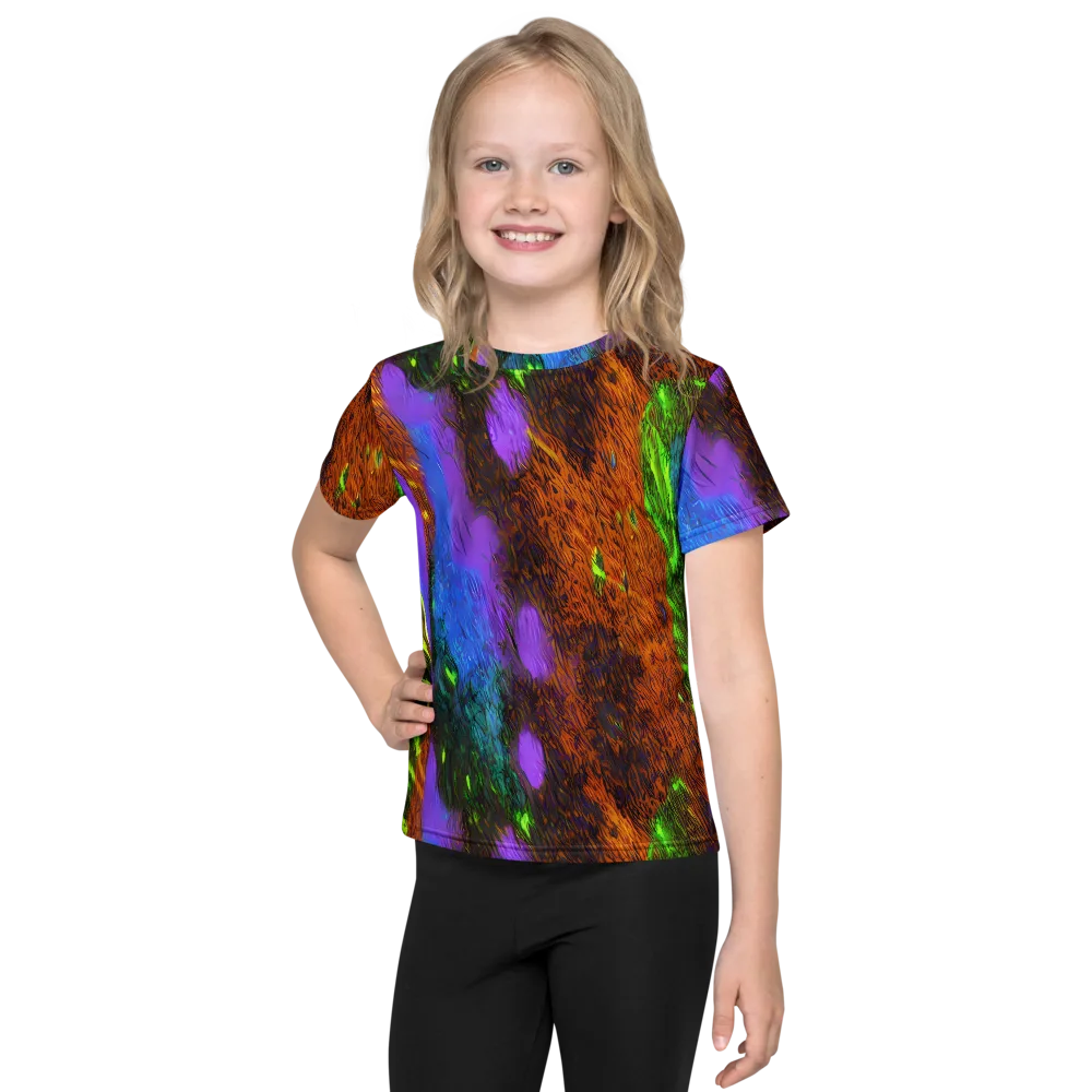 Feral Fluorescence on Kids Crew Neck T-Shirt — Front