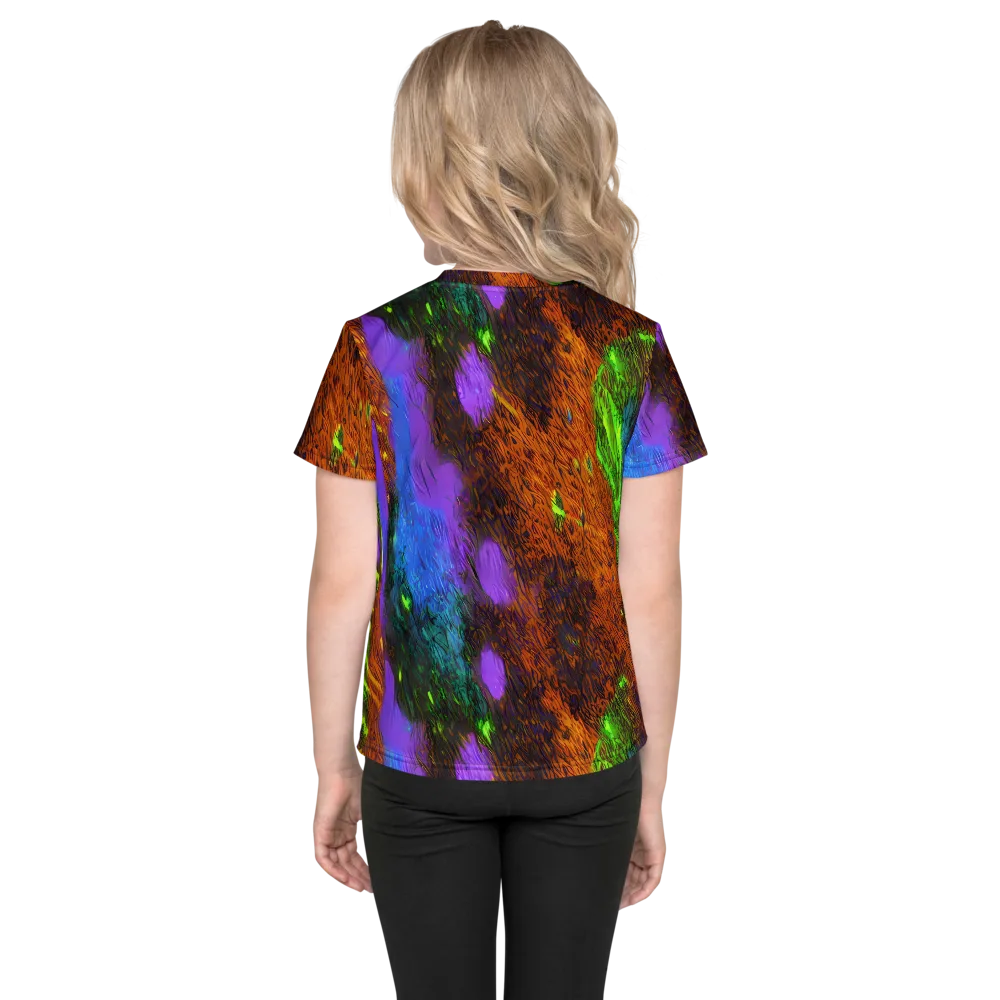 Feral Fluorescence on Kids Crew Neck T-Shirt — Back