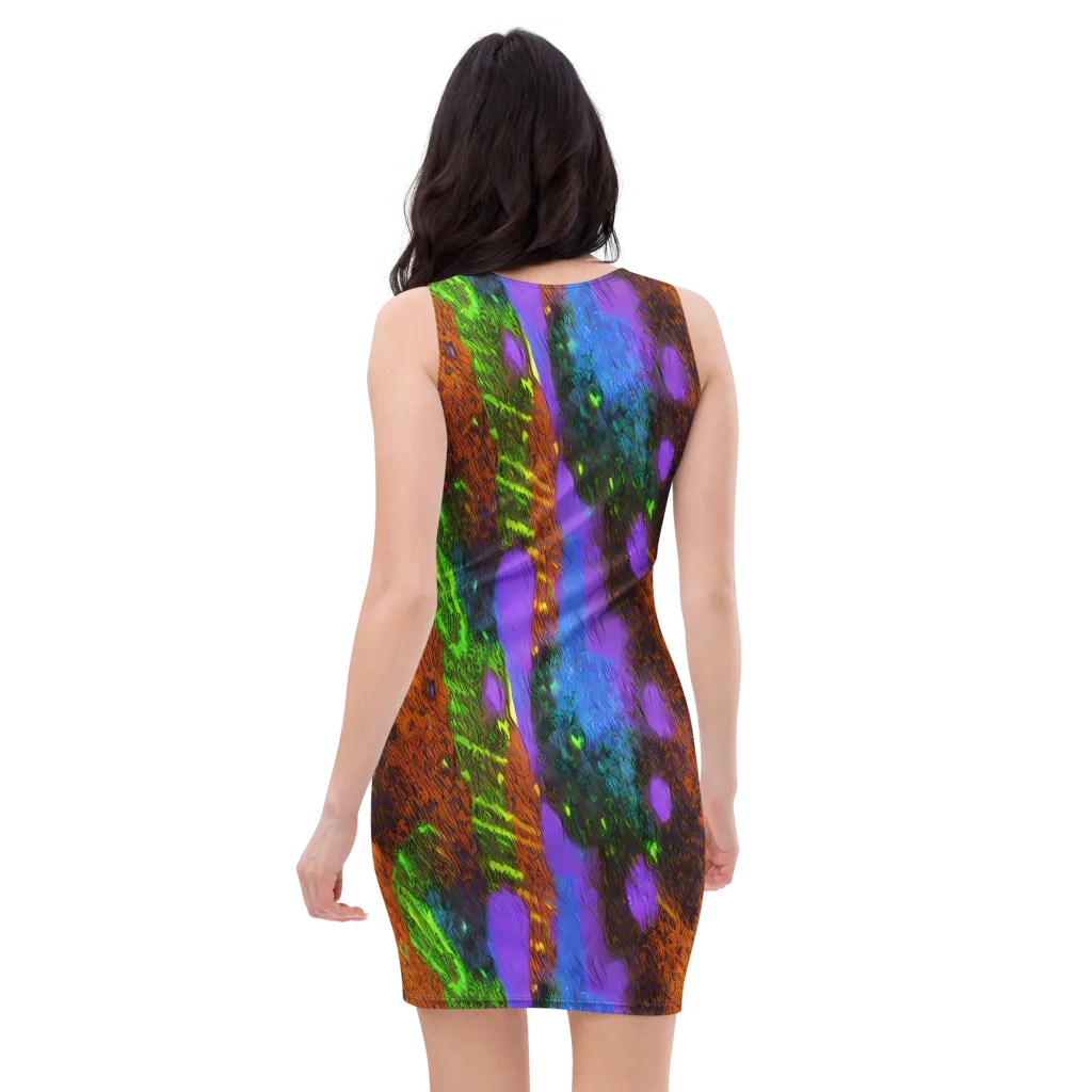 Feral Fluorescence on Bodycon Dress — Back