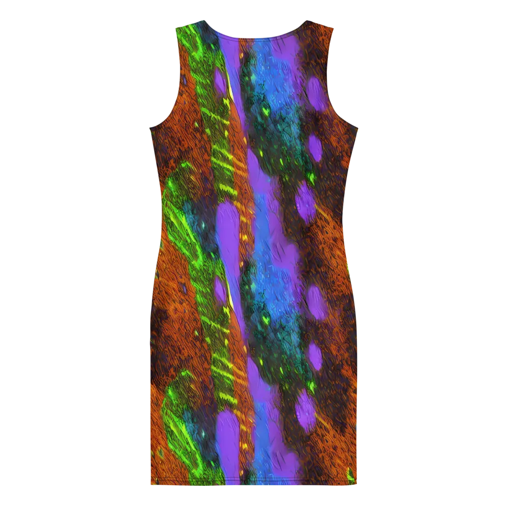 Feral Fluorescence on Bodycon Dress — Back