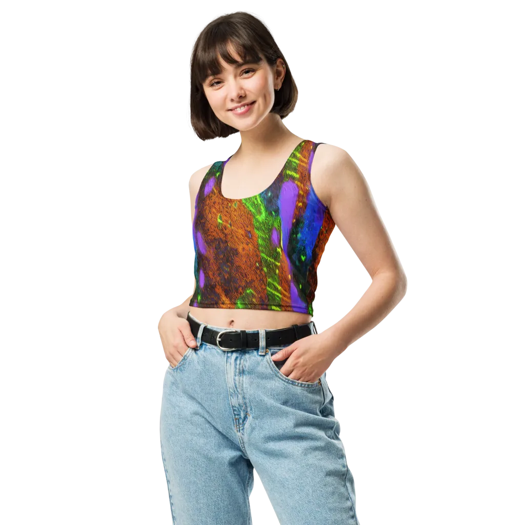 Feral Fluorescence on Crop Top — Front