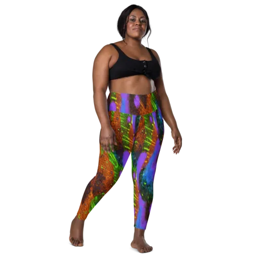 Feral Fluorescence on a Leggings with Pockets