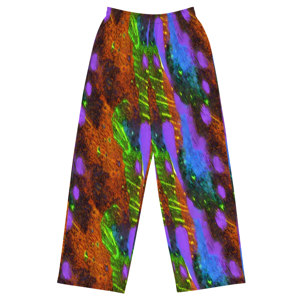 Feral Fluorescence on Wide-Leg Pants — Front