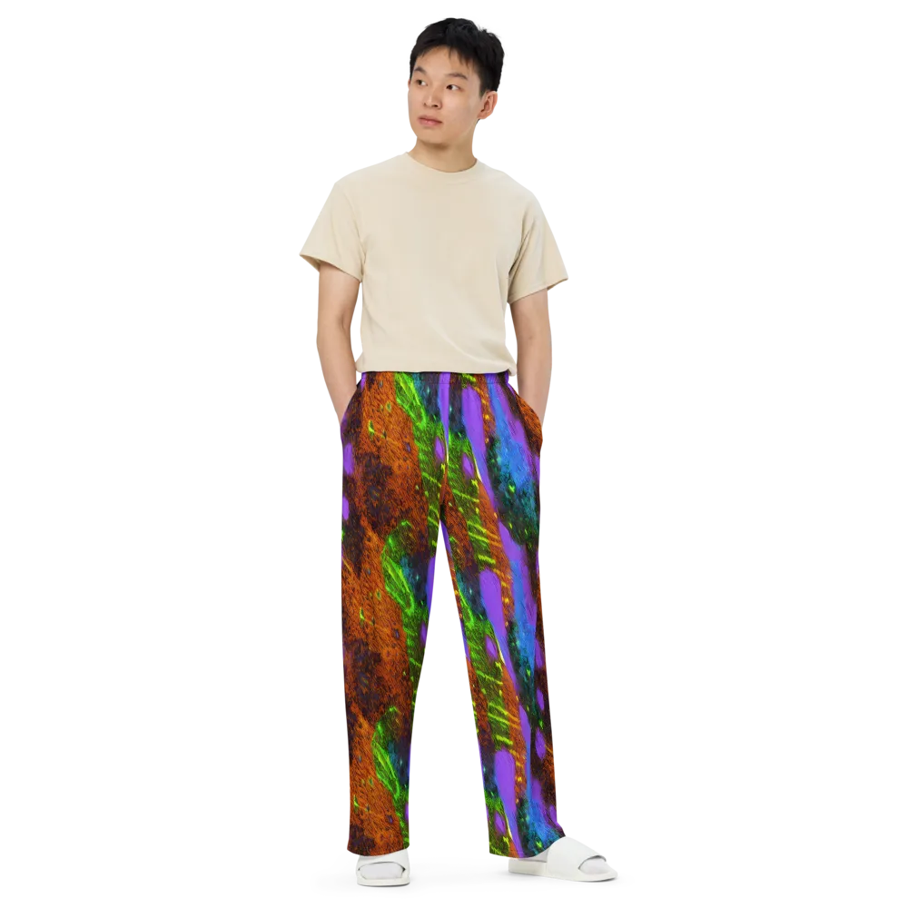 Feral Fluorescence on Wide-Leg Pants — Front