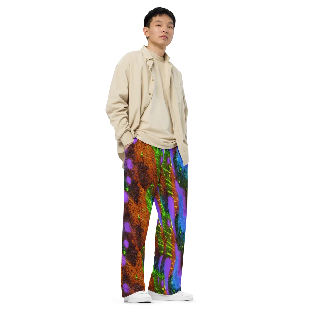 Feral Fluorescence on Wide-Leg Pants — Right Front