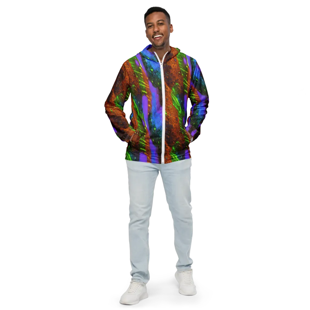 Feral Fluorescence on Men's Windbreaker — Front