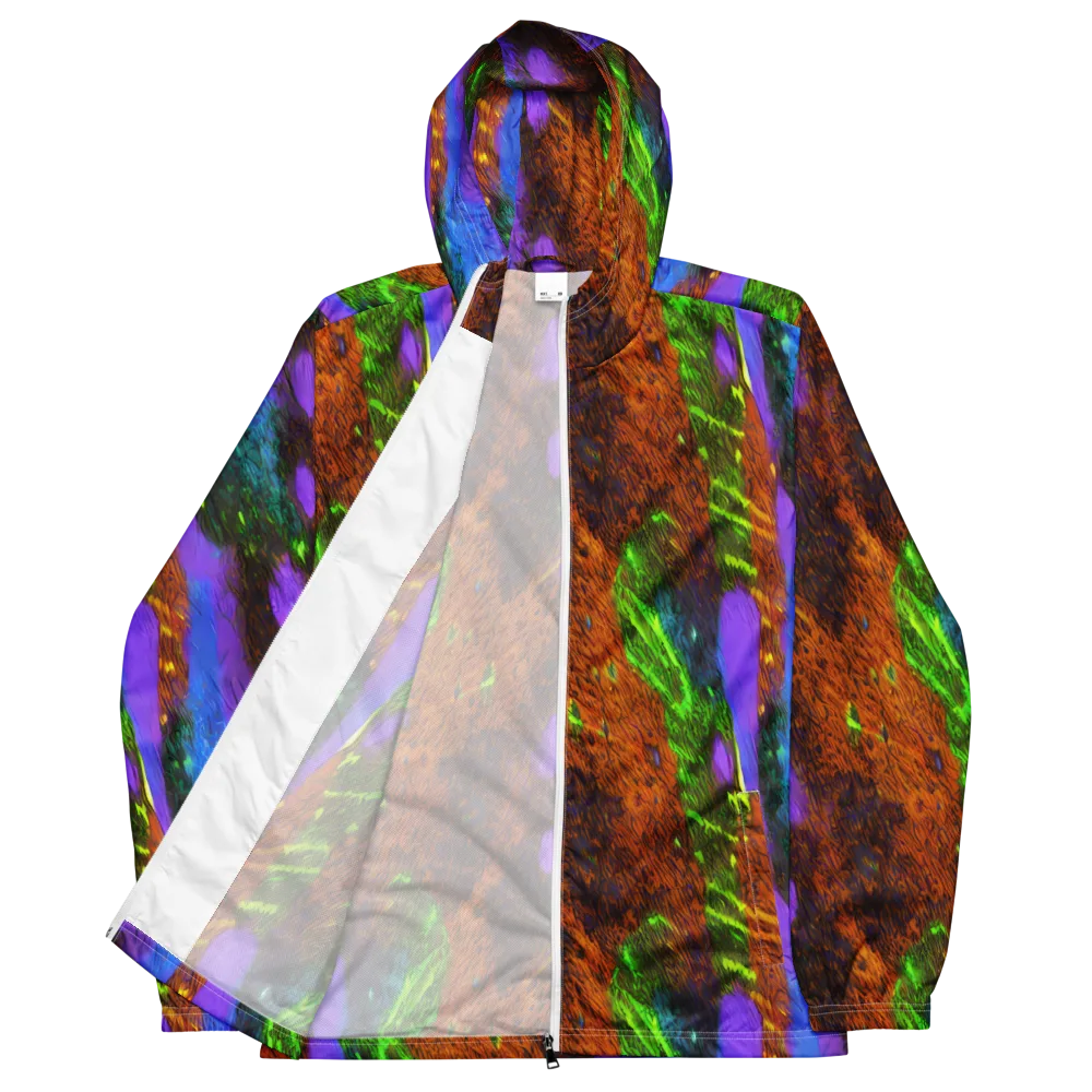 Feral Fluorescence on Men's Windbreaker — Front