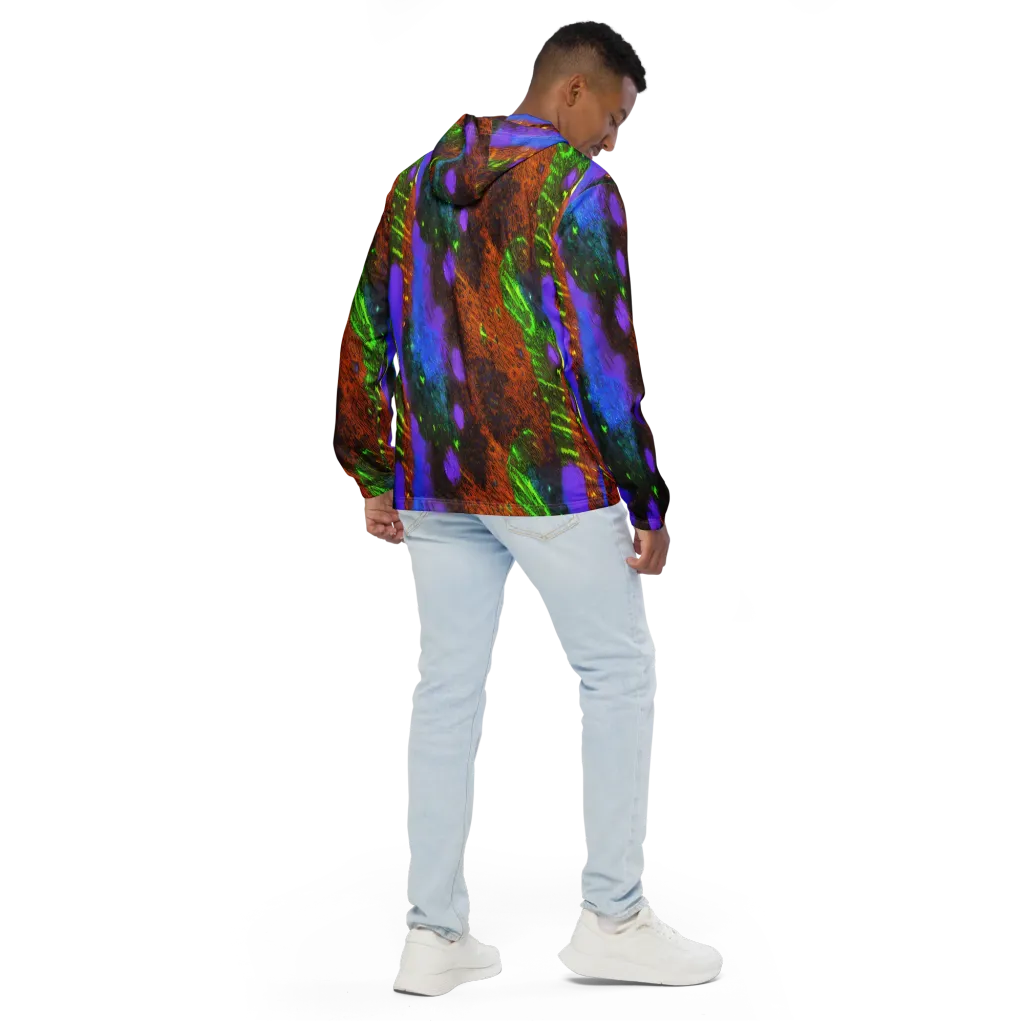 Feral Fluorescence on Men's Windbreaker — Back