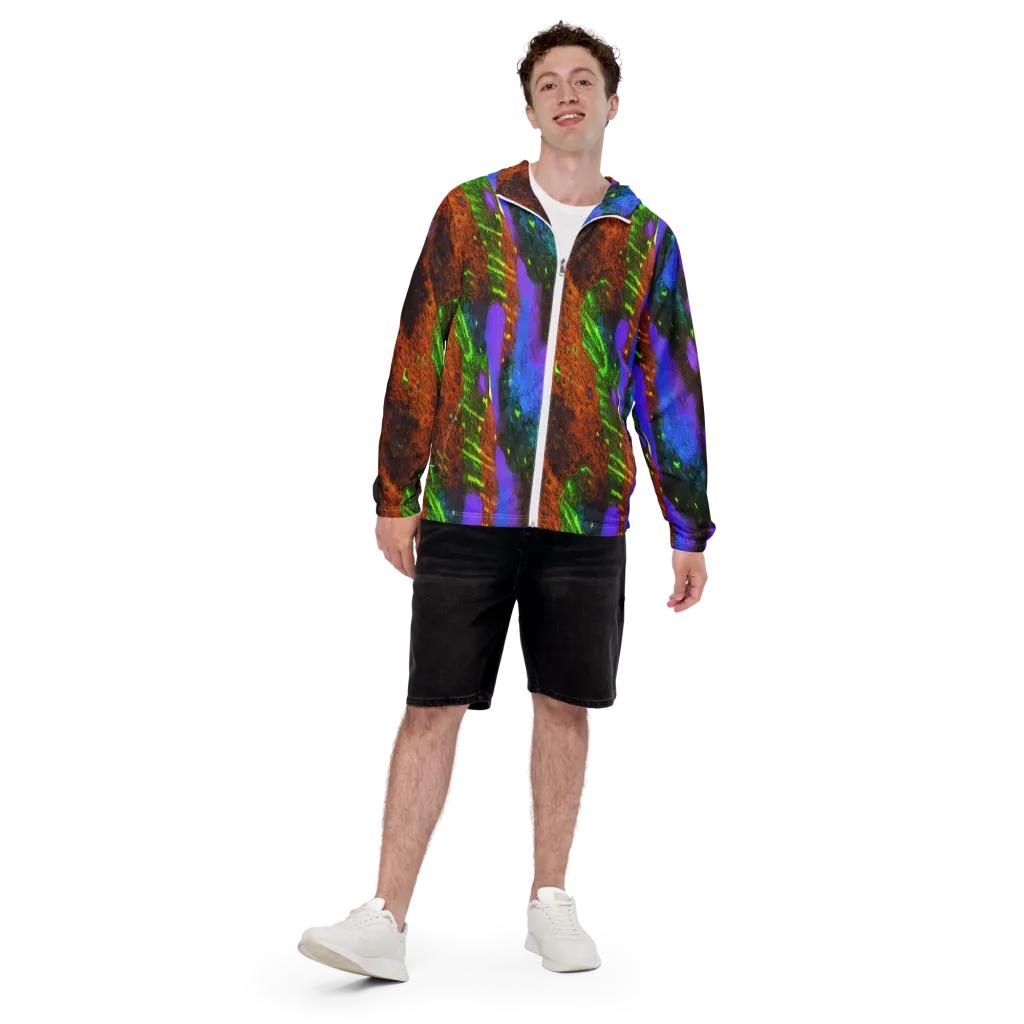 Feral Fluorescence on Men's Windbreaker — Front