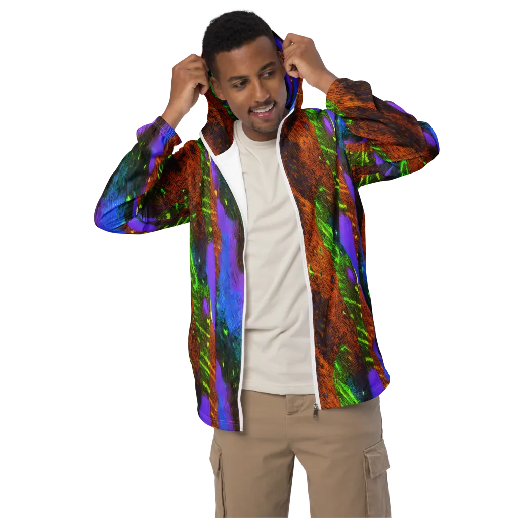 Feral Fluorescence on Men's Windbreaker — Front