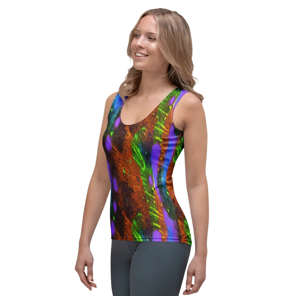 Feral Fluorescence on Women's Tank Top — Left Front