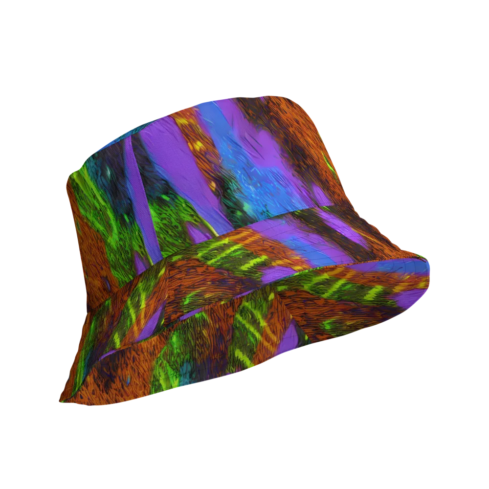 Feral Fluorescence on Reversible Bucket Hat — Product details Outside