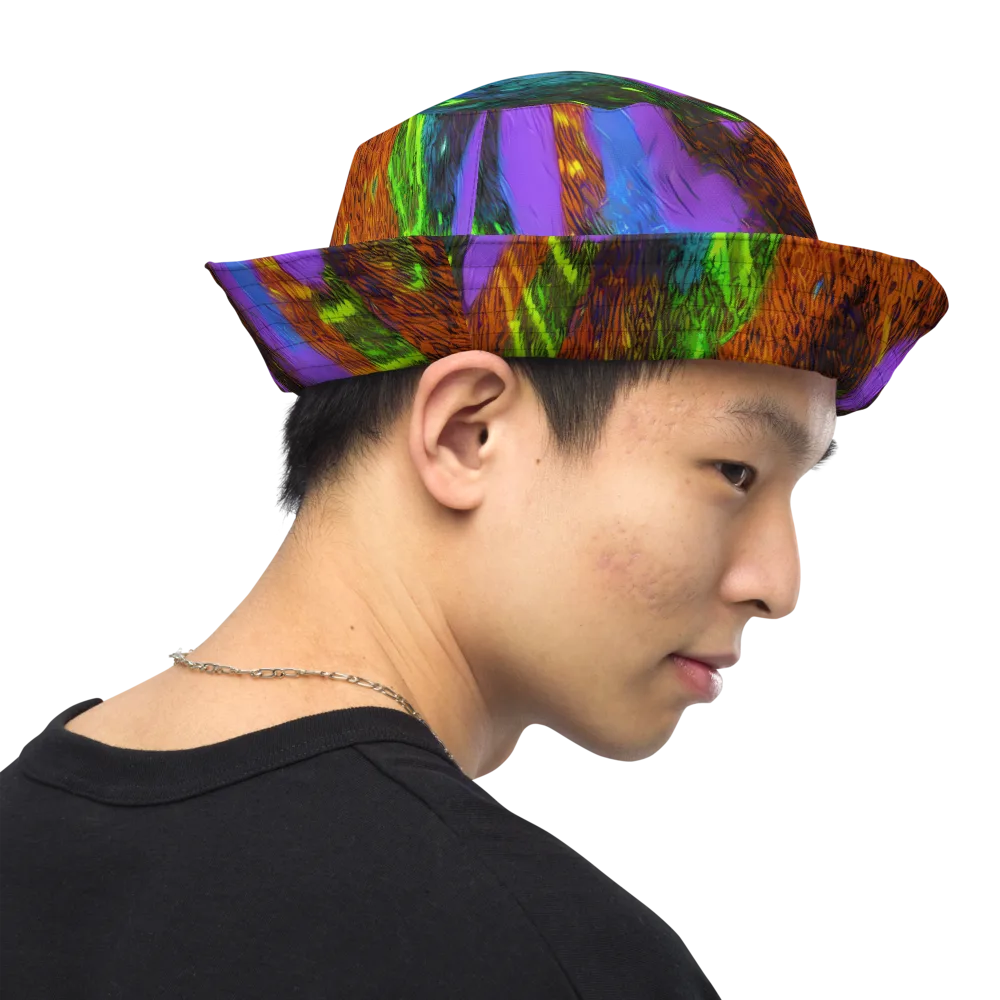 Feral Fluorescence on Reversible Bucket Hat — Right Outside