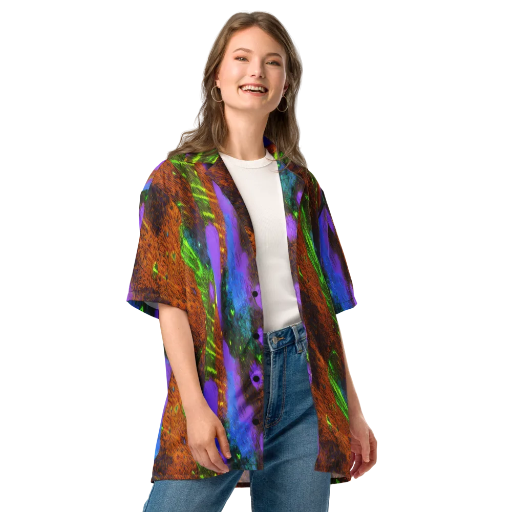 Feral Fluorescence on Button Shirt — Front