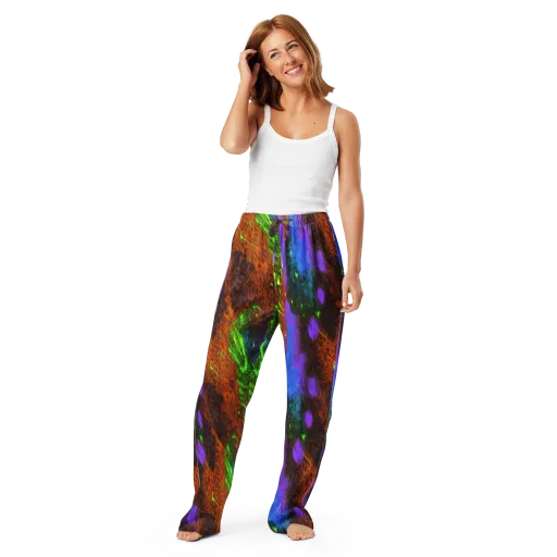 Feral Fluorescence on a Women's Pajama Pants