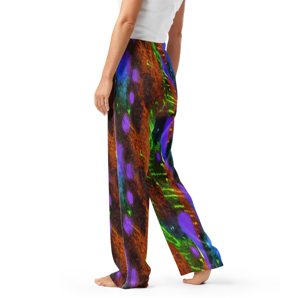 Feral Fluorescence on Women's Pajama Pants — Left